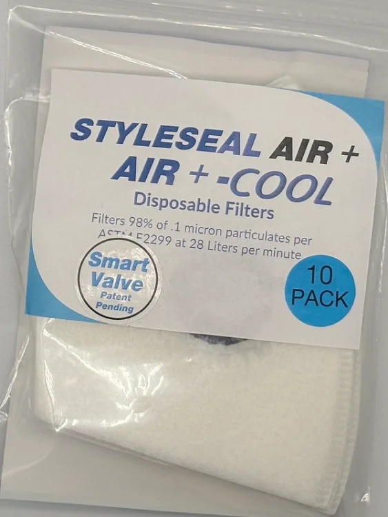 AIR+ COOL mask filters 10-pack valve-ready